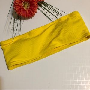 Zaful bandeau yellow swim top 8